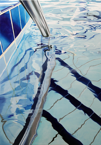 Eingang mit 3 Stufen, 100 x 70 cm, Öl auf Leinwand, 2015 - verkauft -