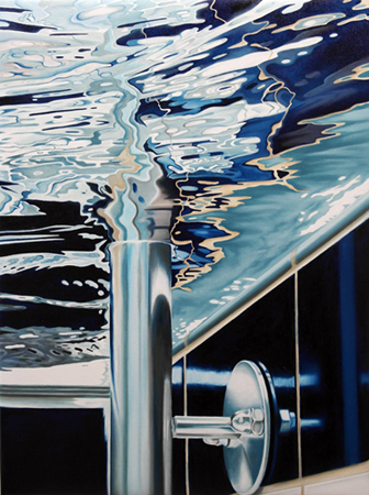 Ecke unter Wasser, 80 x 60 cm, Öl auf Leinwand, 2019