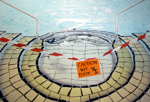 Wet Floor, 120 x 180 cm, Öl auf Leinwand, 2021/2022