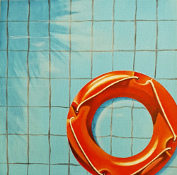 Rettungsring, 25 x 25 cm, Öl auf Leinwand, 2024